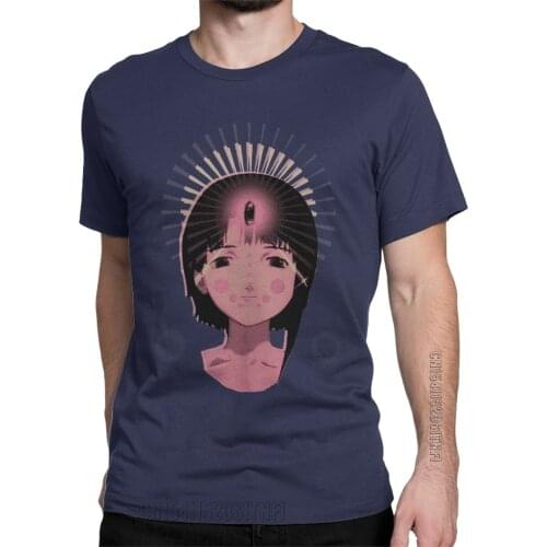 Men T-Shirts Lain God Of The Wired Creative Cotton Tee Shirt Classic Serial Experiments Lain T Shirt Crew Neck Tops Gift Idea