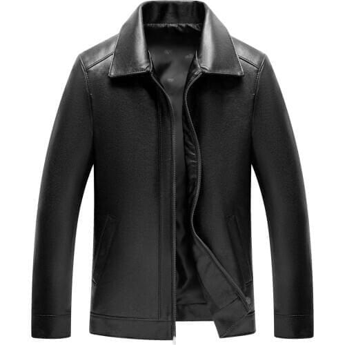 Idopy Autumn Mens Faux Leather Jackets Male Outwear PU Pleather Office Casual Classic Formal Coat Blazer