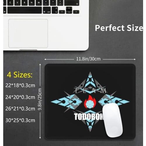 Team Todoroki Ice Blue Emblem V2 Mouse Pad DIY Print Cushion Boko No Hero Academia Bnha Mha Bnh Deku Bakugo