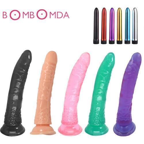 Crystal Dildo Realistic Huge Penis Vibrator Sex Toys for Men Women Gay Adults Vagina Anal Stimulator Big Cock with Suction Cup