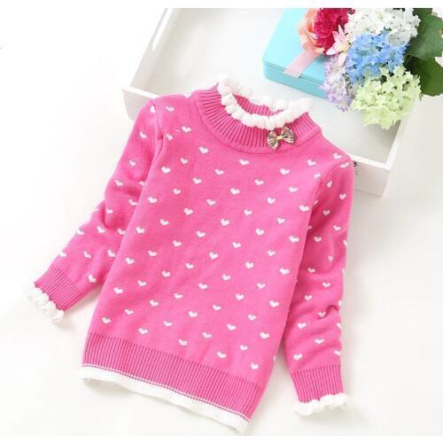 2018 fashion girls sweaters thick sweater 2-12years children clothing K5108
