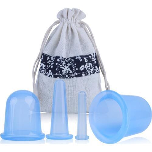 4PCS Body Cups Silicone Vacuum Massage Cupping Beauty Chinese Care Anti-cellulite Cups Therapy Set