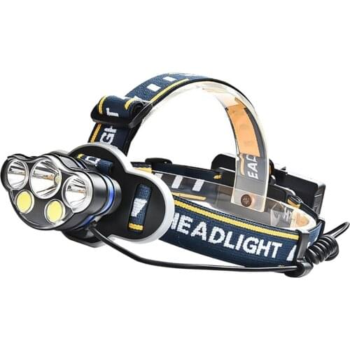 5 LED HEADLAMP TORCH HEADLIGHT HEAD LAMP OUTDOOR CAMPING, 700LM,USB CHARGE
