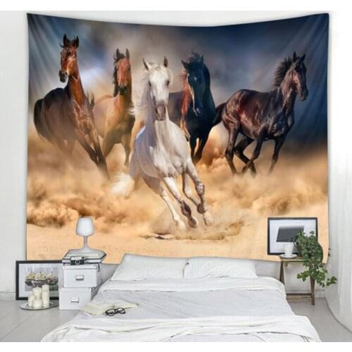 Nordic style Mercedes-Benz horse decorative tapestry Bohemian hippies curtain tapestry bedroom polite decorative wall tapestry