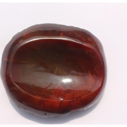 NEW LISTING 620g Natural Red Agate Crystal Ashtray Polished Madagascar Stone Samples Free shipping M1411