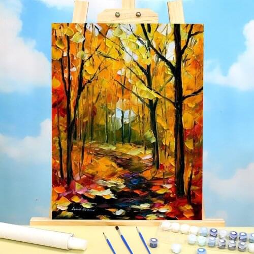 Fall est Coloring By Numbers Painting Package Acrylic Paints 40*50 Painting On Canvas New Design Children Handicraft Drawing
