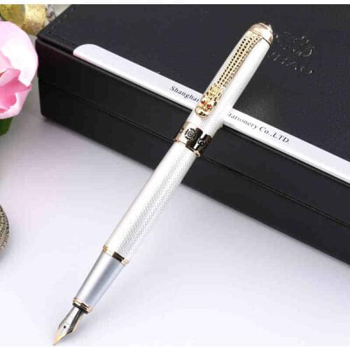 Jinhao 1000 Luxury Dragon Engrave Clip Metal Fountain Pen with 0.5mm Nib Inking Pens for Writing Office Supplies Free Shipping