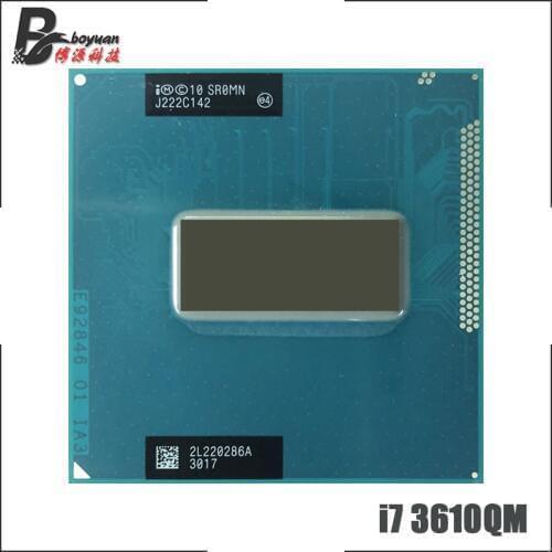 Intel Core i7-3610QM i7 3610QM SR0MN 2.3 GHz Quad-Core Eight-Thread CPU Processor 6M 45W Socket G2 / rPGA988B