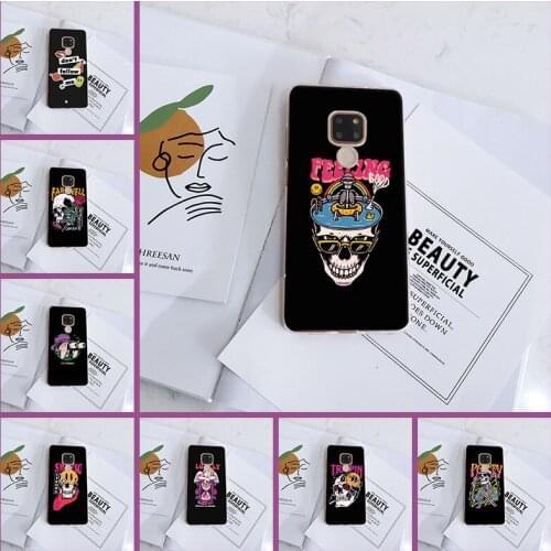 Skull Skeleton Flower Quote Silicone Phone Case For Huawei Mate 7 8 9 10 20 Lite Soft Back Cover For Huawei Mate 9 10 20 Pro