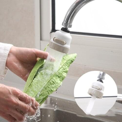 New 1Pcs 360 Degree Water Bubbler Swivel Head Water Saving Nozzle Tap Adapter Kitchen Water Sprinkler Water Saving Device