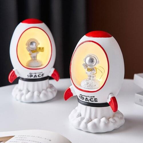 Modern Style Astronaut Statue Spaceman Character Night Light Art Decor Gift