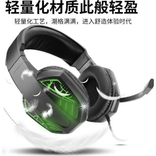 USB light PC gaming Wired Headset Gamer PC 3.5mm PS4 Headsets Surround Sound & HD Microphone Gaming Overear Laptop Tablet Gamer