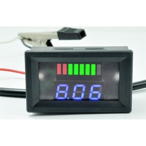 DC Upper Colorful Panel Universal LED Intuitively Digital Voltage Volt Meter Display Voltmeter For Motorcycle Car 12V-60V#289973