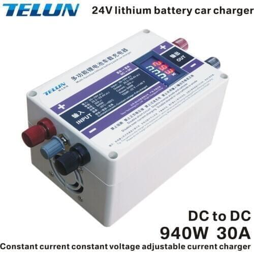 TELUN DC to DC 29.2V-29.4V 30A Adjustable Current lorry Car Charger for 7-series 7S and 8-series 8S Lithium Battery Chargers 24V