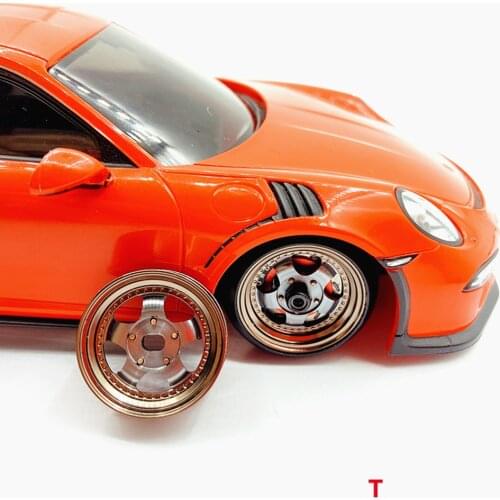 1/24 1/28 MINIZ Five High Simulation Aluminum Alloy Wheels 20mm In Diameter for Drifting RC Chassis Wltoys K989 K969 (2pcs)