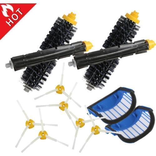 2 Blue AeroVac Filter+2 set main Brush kit+6side brush for iRobot Roomba 600 Series 620 630 650 660 accessory Replacment