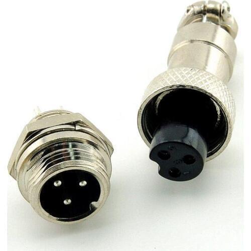 20pair Male & Female Diameter 12mm Wire Panel Connector GX12 3P GX12-3 M12 circular connector Socket Plug