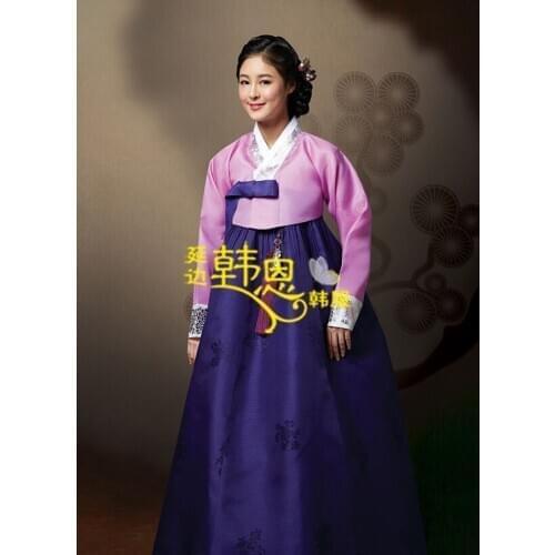 2019 Top Hanbok Dress Custom Made Korean Traditional Woman Hanbok Korean National Costume Asian Dress Hallowen Cosplay Gifts