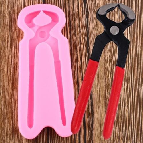 3D Hardware Pliers Silicone Molds DIY Fondant Cake Decorating Tools Cake Baking Candy Clay Chocolate Gumpaste Moulds