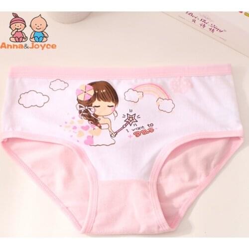 4pcs/lot Baby Girl Underwear Kids Panties Childs for Underpants Shorts Childrens Briefs 2-10years