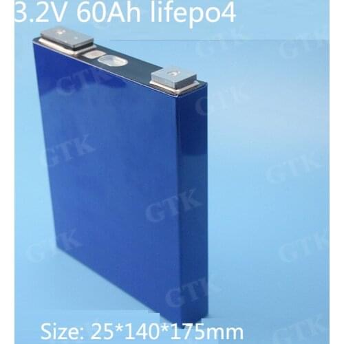 GTK 3.2v 60ah lifepo4 cells 3.2v 50ah lifepo4 rechargeable battery bms 4s bateria solar 12v for ebike beach cruiser sea scooter