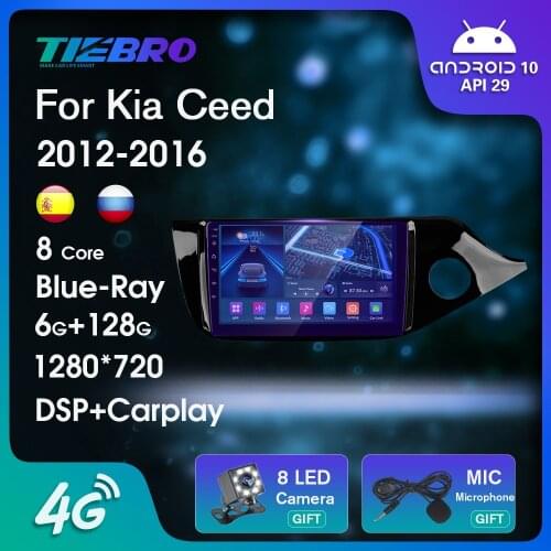 Blu-ray IPS Car Radio For Kia Ceed Cee'd 2 JD RHD 2012-2016 Android10 GPS Navigation Auto Radio Car Video Bluetooth Player 2DIN