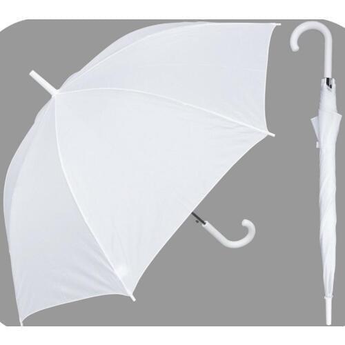 Shower Wedding White Nylon Umbrella Parasol Waterproof Long handle Rainy Umbrellas Hot party wedding decoration favors