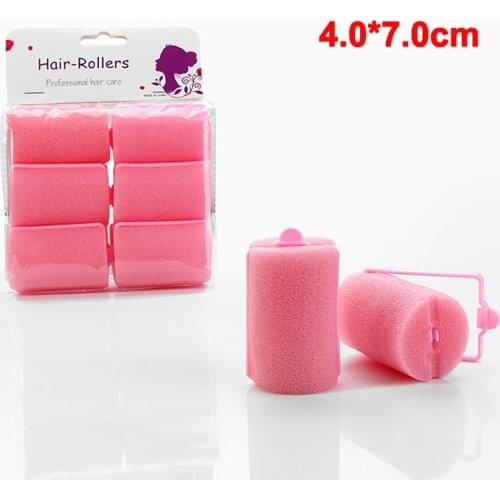 2 Packs 40mm Sponge Hair Rollers Foam Curlers with Buckle Soft Pillar Locking Closure Curling Cute Roller Wave Formers Hair 1540