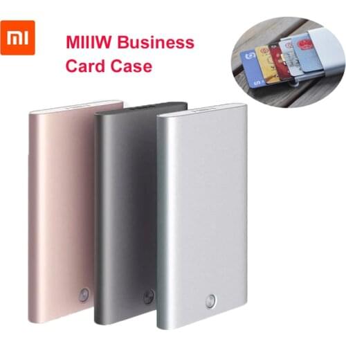 New Youpin MIIIW Card Case Automatic Pop Up Box Cover Card Holder Metal Wallet ID Portable Storage Bank Card Credit Card
