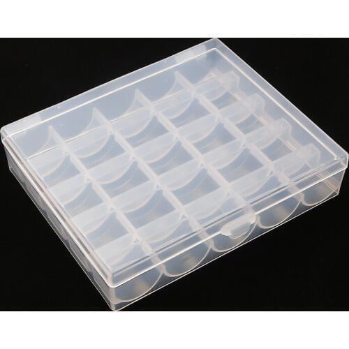 Home Sewing Accessories Storage Case Box For Sewing 25 Bobbins Sewing Machine Spools 12x10cm