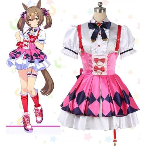 Flameracing Cosplay Winning suit Costume Anime Pretty Derby Cute pink Dress uniform womens customize outfit