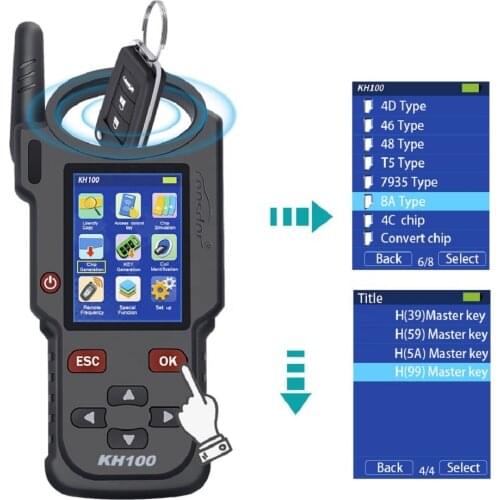 Hot Sales Vehicle Diagnostic Tool OBD2 Car Lonsdor KH100 Hand-Held Remote Smart Key Programmer Generate Chip For Toyota