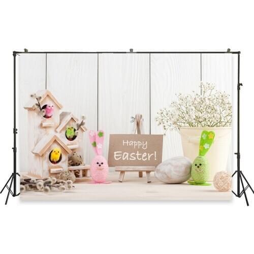 HUAYI Photography Background Easter Day Holiday Party Celebration Photo Backdrops Spring Easter Eggs Baby Shower BackdropXT-6469
