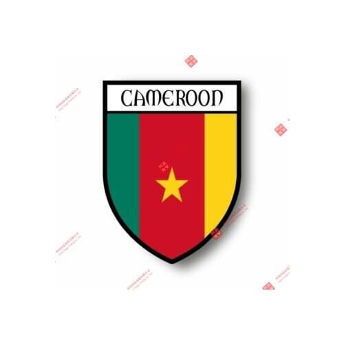 Hot Sell Personality Stickers Decal Souvenir Vinyl Car Shield City Flag World Crest Camerun for JEEP Van Bike