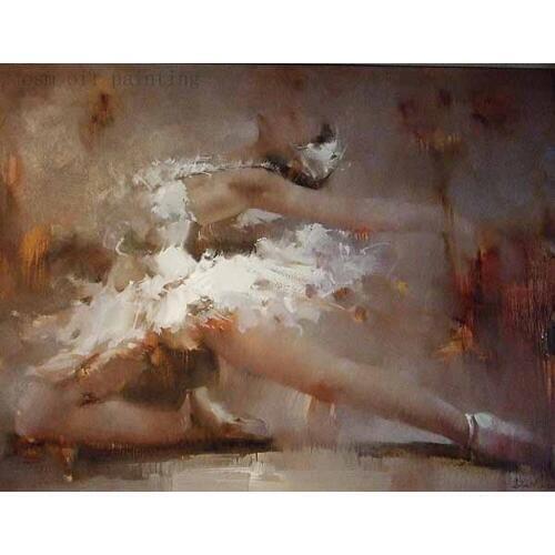 Wall Art Painting for Home Wall Decor Handmade High Quality Impression Ballet Oil Painting on Canvas Dancer Art Picture