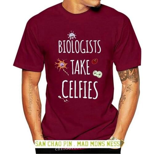 Novelty Science T Shirt Biologists Take Cell Seflies Celfies Geek Nerd Pun Classic Unique Tee Shirt