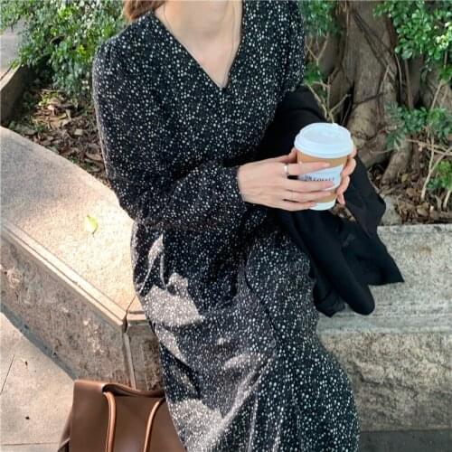 New Spring Girls Dress Women Print Long Sleeve Womens Dresses Female Dress Vintage Dress Party Boho Robe Femme Vestido Autumn