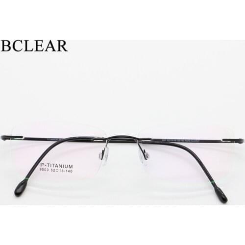 BCLEAR Rimless Glasses Frame Unisex Titanium Ultralight Eyeglasses Prescription Frameless Eyewear Myopia Optical Frame 52-18-140