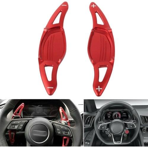 Steering Wheel Shift Paddle Shifter Extension Trim Cover Aluminium Alloy for - R8 RS3 4 5 6 7 TT -RS 2016-2019