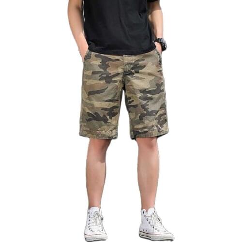 New Fashion Camouflage Shorts Men Casual Straight Shorts Pants Cotton Military Style Cargo Shorts Modern Male Clothing