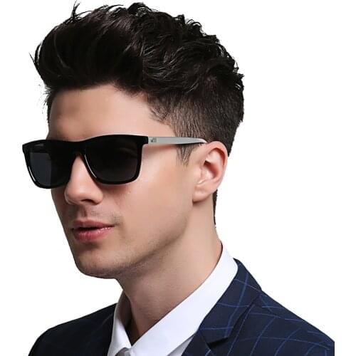 VIVIBEE Luxury Square Polarized Sunglasses Men Driving Blue Mirror Lens Classic Unisex Sun Glasses 2020 Trends Women Shades