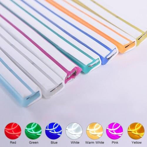 Led strip Neon Light 12V Waterproof 2835 SMD Flexible Rope Light 120 Leds/M High Brightness Outdoor Indoor Decoration White Red