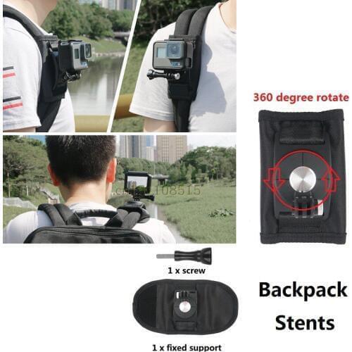 Clownfish Quick Attached Bag Clip For GoPro Hero 9876 5 4 Xiaomi Yi 4K SJ4000/5000 Sj8 pro EKEN H9 R Mijia Camera Backpack Clamp