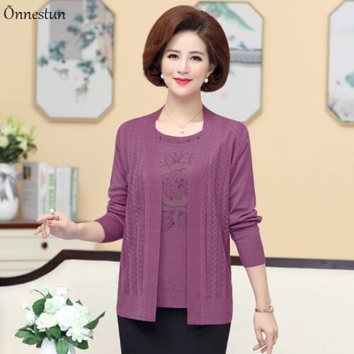 Fake Two Pieces Sweater Women Autumn Women Pullover Knitwear Crop Top Women Clothes Pink Sweaters For Women