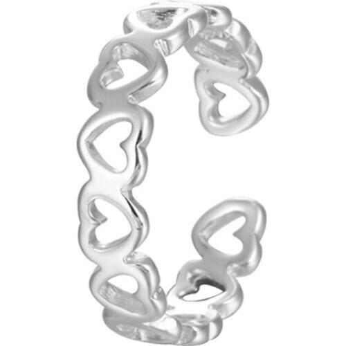 925 Sterling Silver New Retro Thai Silver Love Knotted Ring Woman Simple Fashion Open Ring Fine Jewelry Adjustable