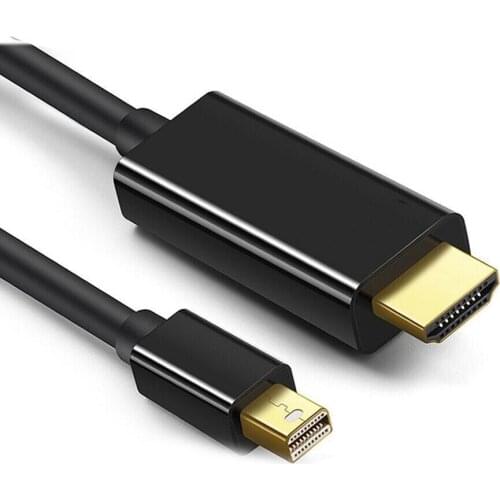 1.8m Mini Dp to Hdmi 3d/2k Adapter Cable Displayport to Hd Cable for Macbook Pro Imac Mac Mini Gold Plated