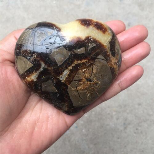 1pcs large size natural stones and minerals septarium heart reiki healing crystals as gifts for home & wedding decoration