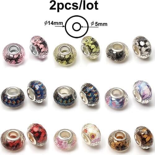 2Pcs/lot New 9 Colors Small Cuts Crystal Beads DIY Brands Bracelets & Bangles Accessories beaded Bracelets Charms Jewelry Gift