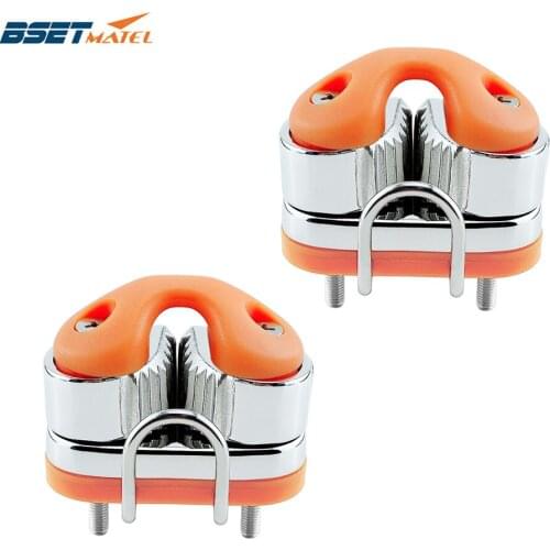 2PCS 316 Stainless Steel Ball Bearing Cam Cleat Pilates Equipment Marine Boat Fast Entry Rope Wire Fairlead Sailing Accessories