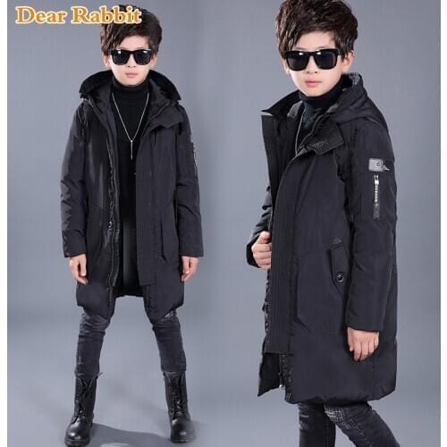 2021 Children snowsuit Winter Warm Down Jackets for Boys Clothes Teenage clothing Kids Parkas Long Coat Size 10 12 14 16 Year